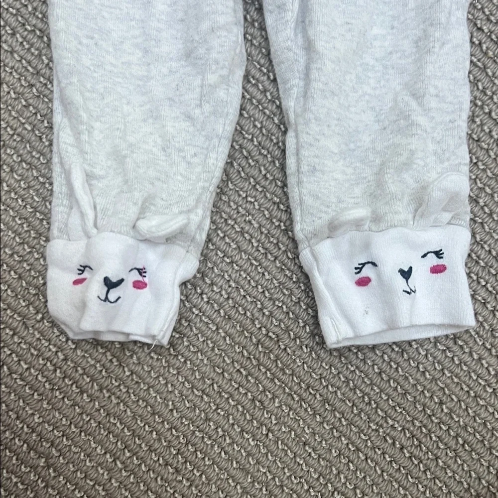 Carter's Gray Leggings with Fun Face Details